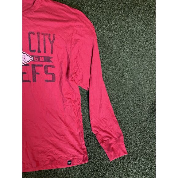 Men's '47 Brand Kansas City Chiefs NFL Football Long Sleeve Shirt Size XL - Picture 5 of 9